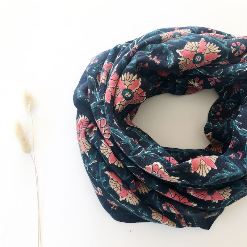 Foulard Latika "Bird" Céleste - Apaches Collections