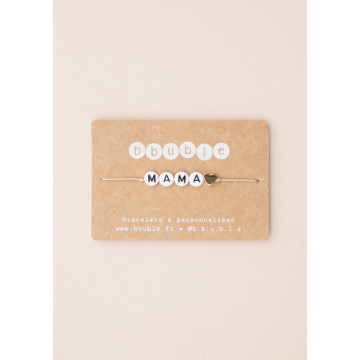 Bracelet MAMA avec 1 coeur - BBUBLE