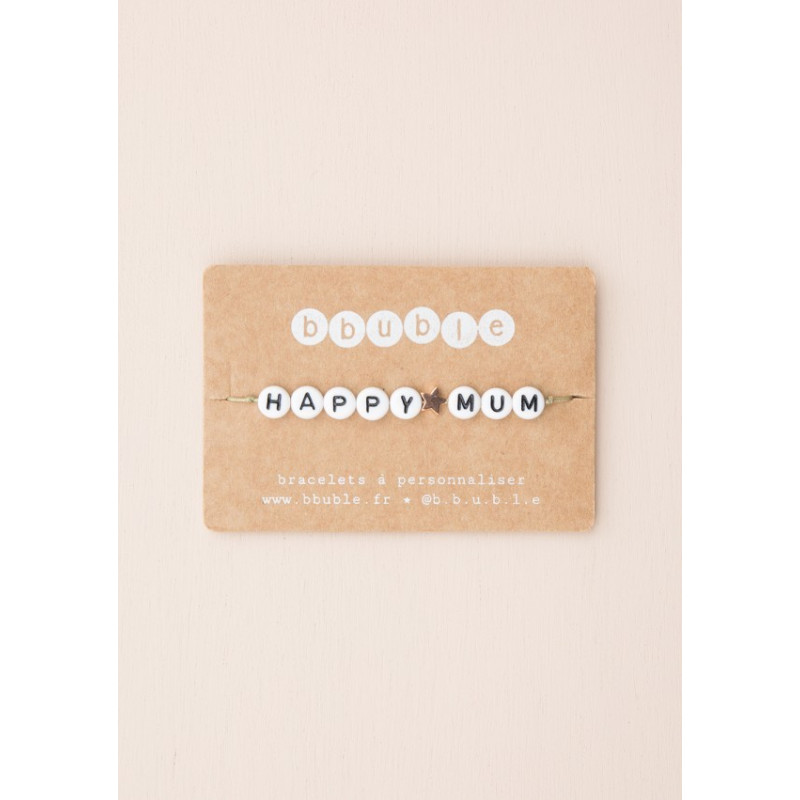 Bracelet HAPPY MUM avec 1 étoile - BBUBLE